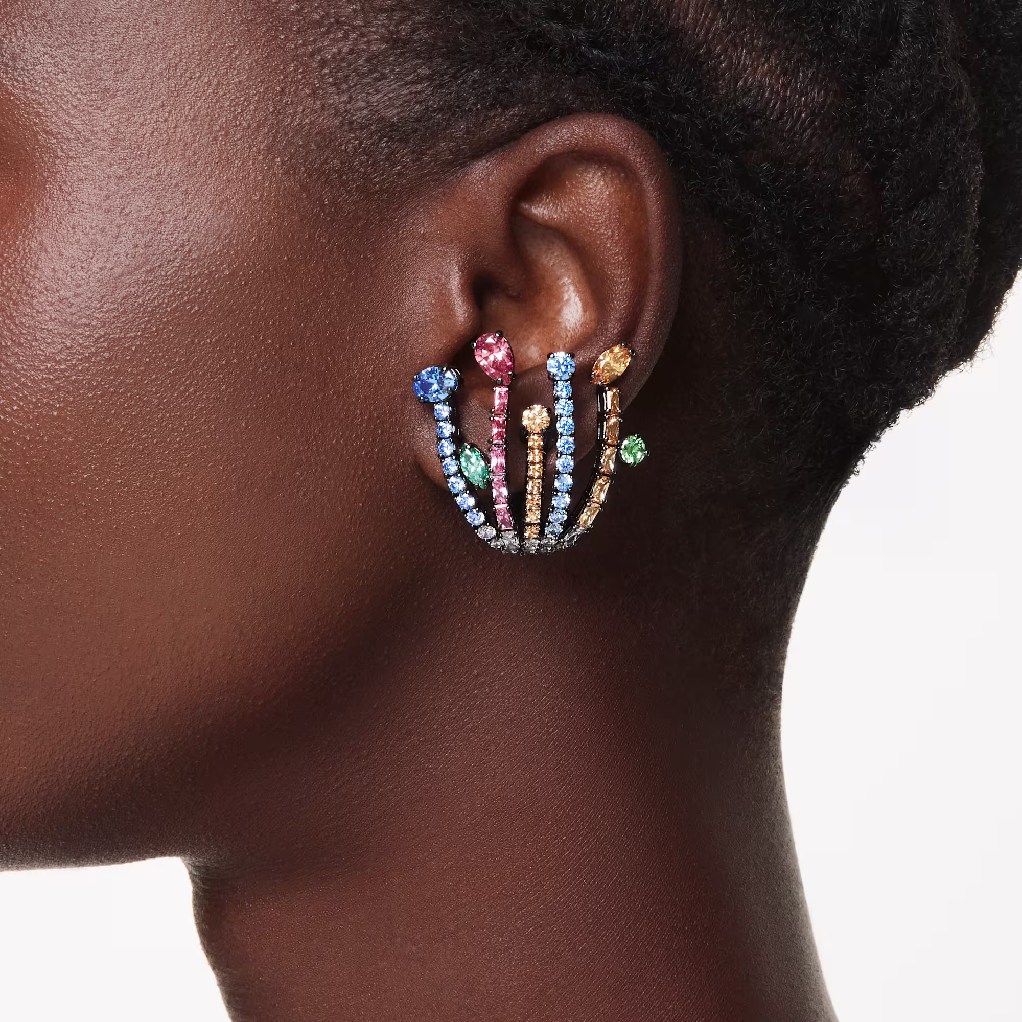Matrix clip earrings